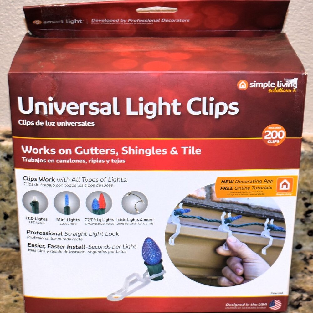 Simple Living Solutions Universal Light Clips - 200 clips